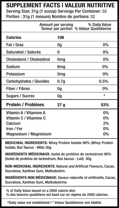 DIOA Fitness - Isolate 1Kg - Whey Protein Isolate, 32 Servings (Choco Hazlenut)