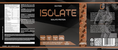 DIOA Fitness - Isolate 1Kg - Whey Protein Isolate, 32 Servings (Choco Hazlenut)