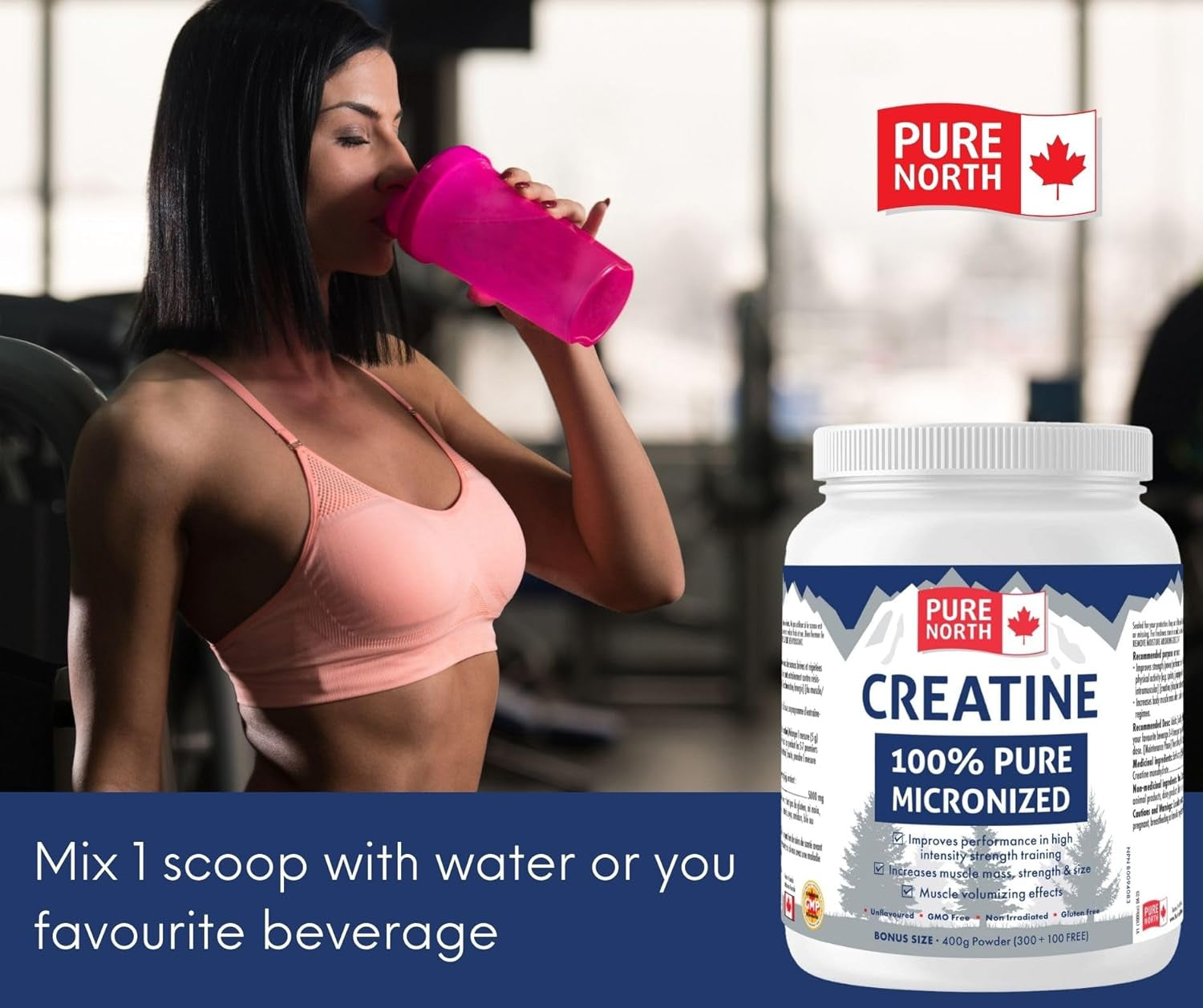 - Creatine 100% Pure Micronized 400G Powder 80-Servings - Improve Muscle Mass, Strength and Size - Improve Training Performance - 3Rd Party Tested - Formulated & Made in Canada